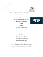 PráCtica 6: Biotransformacion. Metabolismo de Fármacos