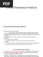 Lexical-Syntactical Analysis CH 4