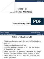 Unit 5 SHEET METAL (MP-I)