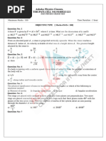 Ashoka's Neet Physics Grand Test-1