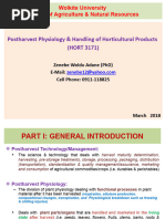 Post Harvest Physiology and Managment