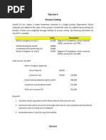 Process Costing Exercise