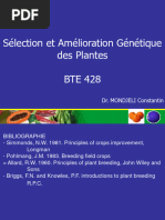 Cours Selection Et Amelioration Genetique 2023-2024 BTE 428 Revu