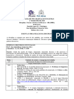 Plano Da Disciplina Teorias e Práticas Do Discurso 2020b