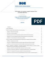 Ley 3 - 2019, de 18 de Febrero, de Servicios Sociales Inclusivos de La Comunitat Valenciana.