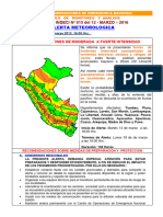 Boletin Alerta Meteorológica - INDECI #015 Del 12-03-2012