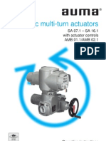 Electric Multi-Turn Actuators: SA 07.1 - SA 16.1 With Actuator Controls AMB 01.1/AMB 02.1