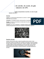 Obtenção Do Carvão, Do Crude, Do Gás Natural e Do GPL