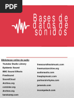 Bases de Datos de Sonidos