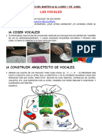 Actividades Del Martes 26 Al Lunes 1° de Junio