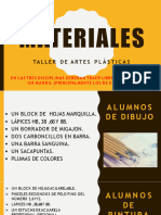 Lista de Materiales de Artes Plasticas