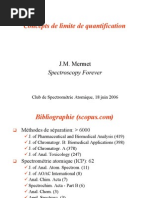 Mermet - Limite de Quantification