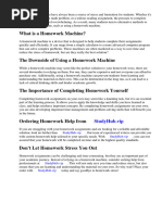 Homework Machine Test Questions