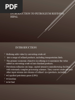 Introduction To Petroleum Refining