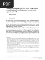 Commercial Mining Activities in The Deep Seabed Beyond National Jurisdiction: The International Legal Framework