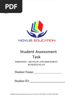 BSBOPS601 Student Assessment Task 2