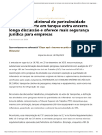 Exclusão de Adicional de Periculosidade para Transporte em Tanque Extra Encerra Longa Discussão