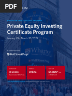 Wharton PE Certificate Program