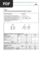 Shenzhen Tuofeng Semiconductor Technology Co., LTD: 4803 Dual P-Channel Enhancement Mode Field Effect Transistor