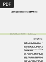 Lighting Design Considerations: Department of Architecture I Brac University