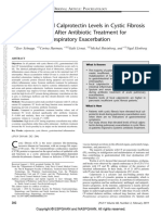 Decreased Fecal Calprotectin Levels in Cystic Fibrosis Patients After Antibiotic Treatment For Respiratory Exacerbation