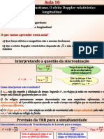 Aula 10 - A Origem Do Magnetismo. O Efeito Doppler Relativstico