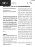 Soon Et Al 2013 High Throughput Sequencing For Biology and Medicine