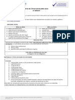 Lista de Útiles Escolares 2024 3° Básico