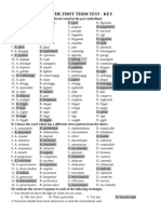 BT anh 12 thí điểm THE FIRST TERM TEST - KEY