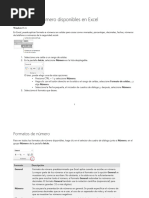 Cápsula 1formatos de Número Disponibles en Excel