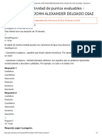 Historial de Exámenes para JOHN ALEXANDER DELGADO DIAZ - Actividad de Puntos Evaluables - Escenario