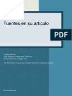 Fuentes en Su Articulo. The Good Paper: Manual para Redactar Artículos en Educación Superior