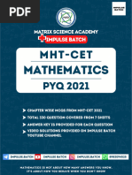 Mht-Cet Pyq 2021 Mathematics