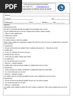 Avaliação 6° e 7° Ano - Interpretação de Texto.