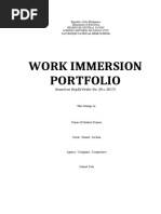 Shs Work Immersion Portfolio