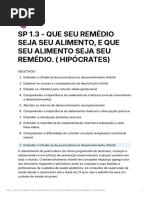 SP 1 3 - Que Seu Remédio Seja Seu Alimento, e Que