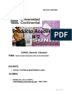 Producto Academico 2 Derecho Tributario