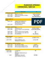 Rundown Acara Pembukaan Gebyar