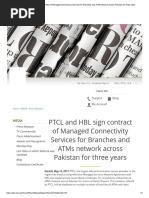 PTCL and HBL Sign Contract of Managed Connectivity Services For Branches and ATMs Network Across Pakistan For Three Years