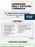 Transmisión Sucesoria y Petición de Herencia - Dr. Rafael Inga