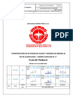 "Construcción de 03 Pozos de Alivio Y Sistema de Drenes Al: Pie de Acantilado - Pampa Choclón #1" Plan de Trabajo