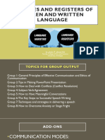 3 Varieties and Registers of Spoken and Written Language