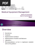 Medical Equipment Management Presentation