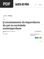 O Esvaziamento Da Importância Do Pai Na Sociedade Contemporânea