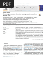 Thermography Evaluation of Low Back Pain in Pregnant Women Cross-Sectional Study