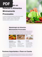 Metodos de Conservacion en Relacion A Alimentos Minimamente Procesados