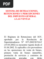 Sistema de Detracciones, Retenciones Y Percepciones Del Impuesto General A Las Ventas