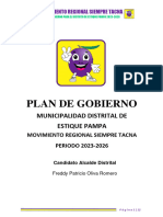 Plan de Gobierno Estique Pampa 2023-2026 Siempre Tacna