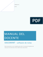 Manual Siscomint para Docentes V2.0