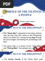 Profile of The Filipinos As A People